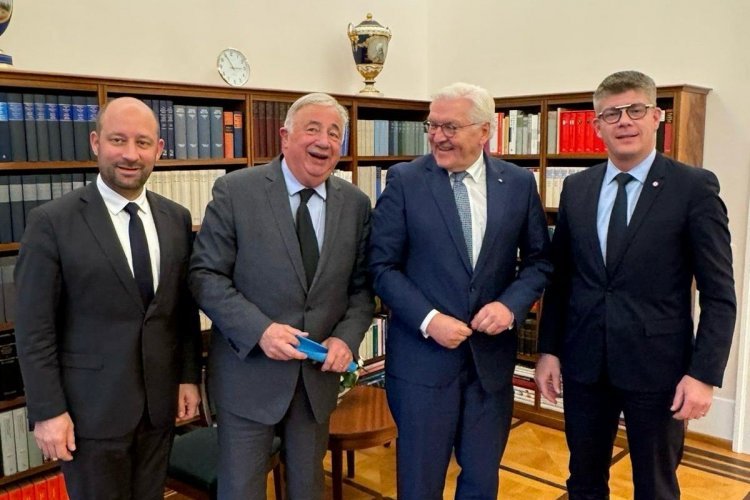 Aux côtés de Gérard LARCHER, rencontre du Président fédéral d’Allemagne et de la Présidente du Bundesrat
